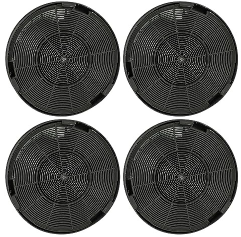 vhbw 4x Aktivkohlefilter kompatibel mit Franke Maris FMA 905 BK | Maris FMA 905 BK XS, Maris FMA 905 WH Dunstabzugshaube - 19,6 cm