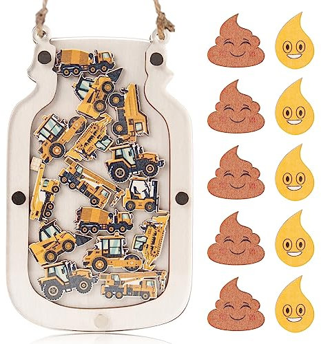 40 Stück Belohnungsgläser für Kleinkinder, Belohnungstafel für Kinder, Bauthema, Töpfchentraining, Belohnungen, Verhaltenstabelle für Kinder, Verhalten für Kinder, Verantwortung für Kinder