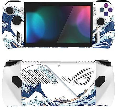 playvital Adesivo Skin per ROG Ally, 2 Set- Grande Onda Bianca | Decal Sticker Vinile Protettiva per ROG Ally Console, Accessori Decorativi, Protezione da Graffi
