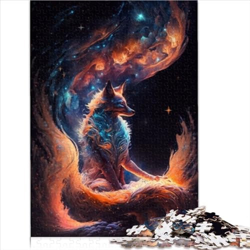 Puzzles für Erwachsene 1000 Teile EIN neunschwänziger Fuchs Puzzles für Erwachsene Holzpuzzles geeignet für Kinder ab 12 Jahren 1000 Teile (75 x 50 cm)