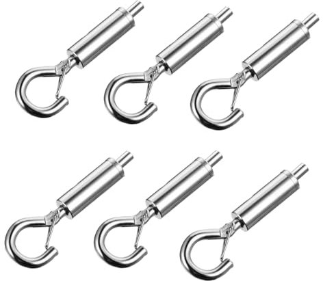 NIYANGLE 6 Pz Armadietto a Fune Gancio Metallo s Accessori Per Ganci Di Sospensione Fibbia Girevole Per Fune Tenditore in Metallo Cavo Metallico Rame Tabellone