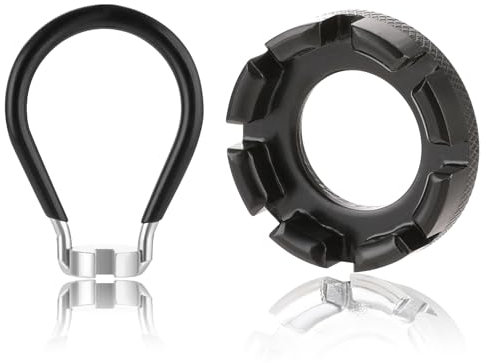 Bewudy 2 Stück Fahrrad Speichenschlüssel, Fahrrad Speichen Werkzeug, Fahrrad Nippelspanner 8 Wege Nippelspanner 10-15 für Bike Fahrrad Reparieren Speichen Schlüssel (schwarz)