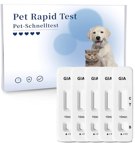 BELABB® Giardien Schnelltest für Hund & Katze, 5 Tests Für Hunde & Katzen bei Giardia