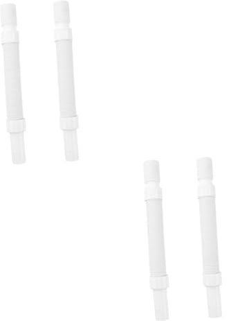 jojofuny 4pcs PVC Drain Hose for Washing Machine Flexible Extension Tube Corrugated Design Easy Installation