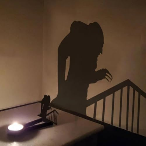 Nosferatu Kerzenhalter - Halloween-Horror-Teelichthalter Mit Kerzenschatten, Gruselige Geisterlichter, Dekoration (A)