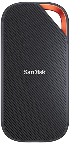 SanDisk Extreme PRO Portable SSD with USB4 4TB, (Up to 3800 MB/s read speed, up to 3700MB/s write speed, Powerful NVMe Solid State Performance, 40Gbps) Black