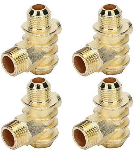 Miskall Lot de 4 clapets anti-retour pour compresseur d'air, 3 ports, connecteur de tube, outil de joint de tuyau, outil de remplacement en alliage de zinc, tube fileté femelle,