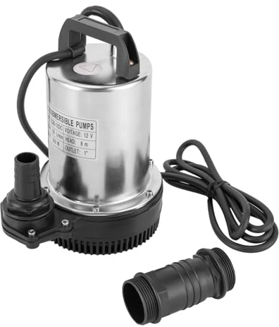 160W Tauchpumpe Gartenpumpe Wasserpumpe Schmutzwasserpumpe Förderhöhe: 8m Auslass-Durchmesser: 2.54cm DC 12V 3000rpm 50L/min