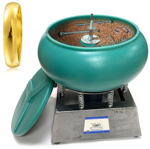 Strumenti per Lucidatura per Creazione Gioielli Lucidatrice Vibrante Utensili Gioielli Buratto Vibrante Metallo Giada E Agata Macchina Lucidatrice Vibrante per Gioielli,17inches