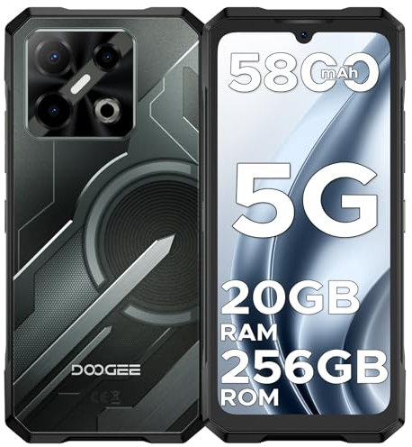 DOOGEE Blade GT Play Rugged Smartphone 5G, 6,72 120Hz 20GB + 256GB/TF 2TB Smartphone, Dimensity 7025 Ultra-sottile Telefono Indistruttibile, Effetto luce LED Celluare Antiurto,50MP/IP68/OTG/Face ID