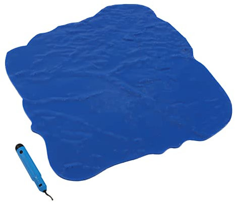 MJMLUCK Moule à tampons pour béton 91 x 91 cm, Motif Ardoise sans Couture, Tapis d'estampage en béton PU avec Coupe-Bordures, Tapis décoratifs pour tampons en béton (30 x 30 cm).