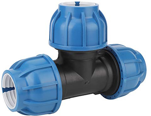 DANAIXZ Connettore a T per tubo dell'acqua in PE Raccordo a tenuta resistente da 50 mm per sistemi idraulici in PVC PPR PE Costruzione in plastica durevole