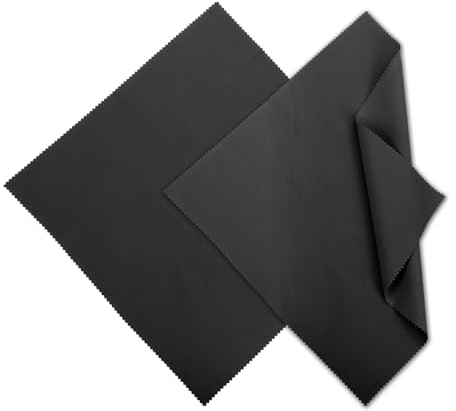 QUARKZMAN Pack De 2 Chiffon À Polir Les Bijoux 11.8x11.8 Pouce (Noir) | Chiffons De Nettoyage À Polir L'Argent, Pour Éliminer Le Terne Pour L'Or Les Bracelets