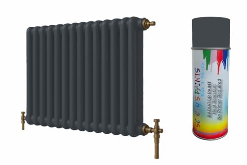 SCOOBYS PAINTS BACK IN THE MIX Premium Radiator Paint – 180 Colours – Heat Resistant Metal Paint for Radiators & Pipes, Quick Dry, Non-Yellowing, Multiple Finishes, Interior Use (Charcoal grey)