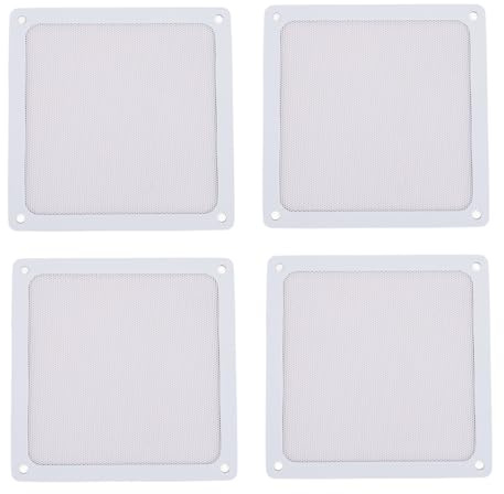 Greensen PC-fläkt Dammfilter, PVC Mesh Magnetiskt Fläktfilter 140 X 140 Mm, Magnetiskt eller Skruvmonterat, Finmaskigt Luftflödeskontroll för Datorfodral och Strömförsörjningsventil (Vit)
