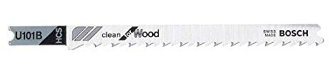 Bosch 2 608 630 565 - Hoja de sierra de calar U 101 B - Clean for Wood (pack de 3)