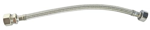 SOMATHERM FOR YOU, Flexible sanitaire 500mm - Raccord bicône pour tube cuivre Ø14mm - Ecrou tournant 1/2 - EPDM tressé acier inox - Norme ACS, certifié QB, pression max 10 bars | Tuyau en EPDM tressé en acier inoxydable assurant une parfaite résistance et une protection anti-corrosion - ACS, certifié QB