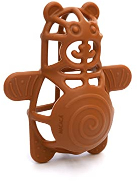 Bitleksak Bebis i Mjuk Silikon – Mama the bear | BPA-fri & Giftfri | Från 3 Månader | Lätt att Greppa | Lindrar Tandsprickning | Babyshower Present | bitring