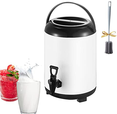Ledpower Heißwasserspender Mit Wasserhahn, Heiß- Und Kaltwasserspender, Tee-Wärmflasche, Isoliert Für Mehr Als 12 Stunden, Café, Büro, Zuhause/White/10L