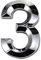 nanlyiau 2.8in 3D Mailbox Numbers house numbers Adhesive door number Waterproof Address Numbers front door number Stickers for House Mailbox home address numerals (YX silvery 3)