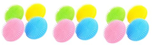 minkissy 12 reinigungsbürste Kopfmassagegerät für die silikon duschbürste Haarbürste Bad-Kopfhautkamm Haarkämme Haarstyling-Tool Shampoo- Massagekopf Männer und