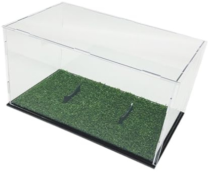 Baoblaze Vitrine de football - Vitrine de rugby - Boîte de rangement pour souvenirs de football - Avec herbe