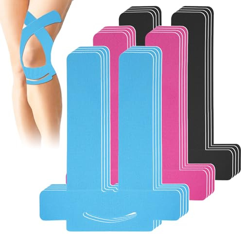 Kinesiotapes Knie Vorgeschnitten,10 Stück Knie Tape Vorgeschnittenes Kinesiologieband für Knieschmerzlinderung & Unterstützung Wasserfestes Kinesiologie Tape Precut (12 pcs)