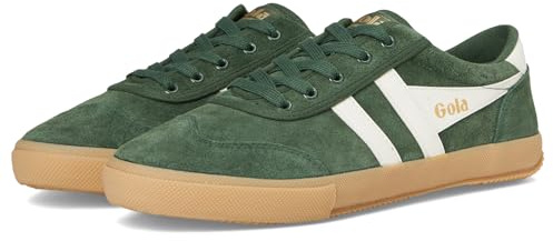Gola Mens Badminton Suede, Evergreen/Off White/Gum, 10, Medium