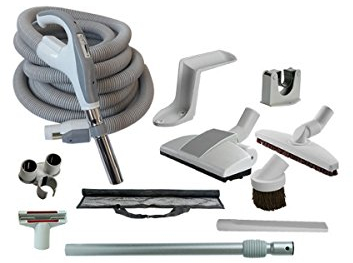 SACH Set di accessori per aspirapolvere centrale/aspirapolvere/impianto aspirapolvere con tubo, asta telescopica e molti accessori