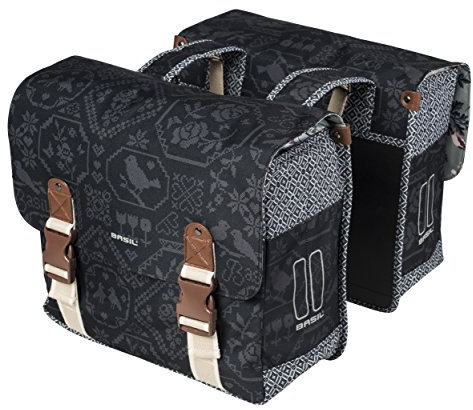 Basil Doppelpacktasche Bohème, Charcoal, 37 cm x 15 cm x 37 cm, 35 Liter, 17755