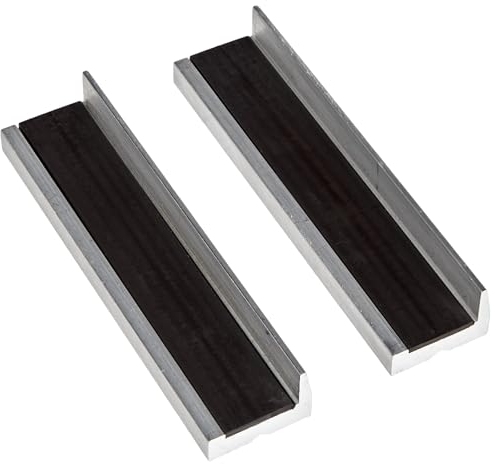 BGS 9282 | Schraubstock-Schutzbacken | 2-tlg. | Aluminium | Breite 125 mm | mit Magnet | Alu | Schonbacken