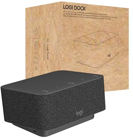 Logitech - Logi Dock, All-in-One USB C Laptop Docking Station, Speakerphone, Noise Cancelling Microphones, Bluetooth, HDMI, for Windows/macOS, Certified for Microsoft Teams - Graphite