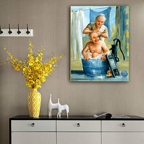 Pictur Il fai-da-te disegna numeri con il disegno della vecchia coppia per colorare il disegno con dipinti in rilievo digitale