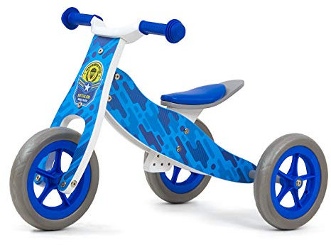 Dreirad für Kinder, 2in1 Cooles Blau Milly Mally