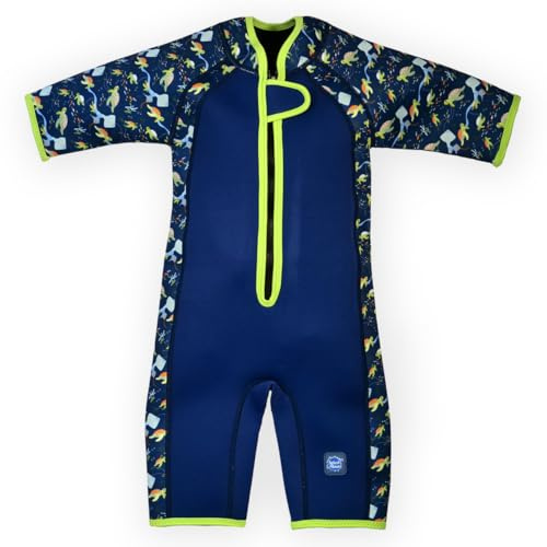 Splash About Unisex Kinder Shorty Wetsuit Badeanzug, Turtle Tide, 2-4 Years