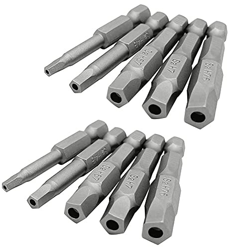 Saipor 10 Stücke Magnetisch Pentagon Schraubendreher Bits Set 50mm, 2er-Set