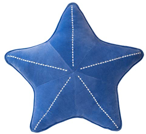 HXIYAN Starfish Shell Pillow Plush car Cushion Bedside Sofa Home furnishings Dormitory Office mat (19.6in, Star Blue)