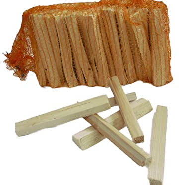 Anzündholz Fichte 18 kg Anfeuerholz 6 Netze je 3 kg Holz Feuerholz trocken Ofen fertig