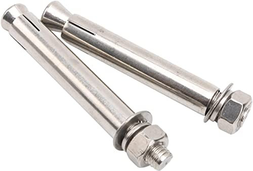 Ankerschrauben, Dehnschraube, Dehnschraube, Ankerbolzenhaken, 2 Stück Dehnschraube M10 × 60 mm-M10 × 200 mm Externe Sechskantmutter Spreizhülse Ankerbolzen Schwerlastanker, M10 × 100 mm (Größe: M10 x