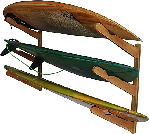 HACSYP Surfbrett-Ausstellungsständer, freistehendes Surf-Aufbewahrungsregal, Wandhalterung aus Holz for Outdoor-Surf, Skateboard, Skate und Snowboard