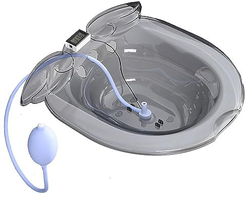 CUTTE Sitzbad für Hämorrhoiden, Einweichbecken Zur Behandlung Von Entzündungen, Passend für Universal-WC, Vaginal-Dampfbad für V-Dampfbad und Sitzbad,Gray2,41x39cm