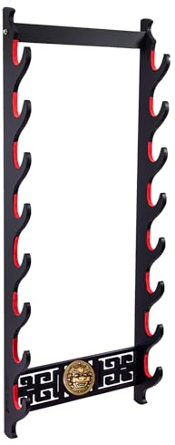 FOXSMZZ Legendär von Kylin Schwert Wandhalterung Schwerthalter Samtgepolstert Display Stand (8-Tier)