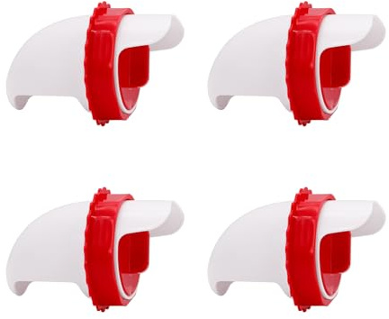 CheurYae 4 x Hühner-Futterspender für Hühner, kein Abfall, DIY Geflügel-Futterstation, automatischer Schwerkraft-Futterspender für Hühner, Fässer, Behälter, Tröge