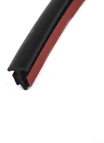 10M Striscia di tenuta in gomma EPDM per auto, striscia di tenuta per parabrezza a forma di T resistente alle intemperie con nastro a doppia faccia per il bordo porta-finestra dell'auto