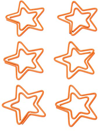 50 Stück niedliche Stern Büroklammern ausgefallene Büroklammern Lesezeichen Dokument Organisieren Clips Lustige Planer Clips Büro Schule
