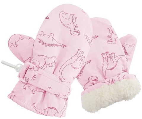 Skihandschuhe Kinder Wasserdicht, Schneehandschuhe, Winterhandschuhe, Fäustlinge 2 Jahre, Rosa, S