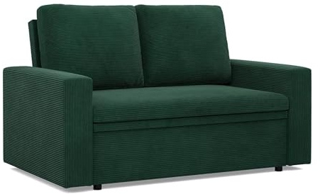 Mebligo - NEO Kollektion Sofa 2 Sitzer Mit Schlaffunktion 148 x 90 x 87 cm, Schlafsofa Mit Bettkasten, Kleines Wohnzimmersofa Grün