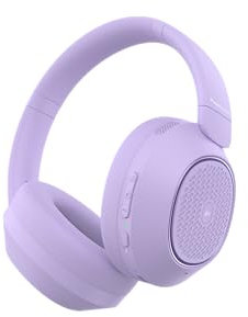 PowerLocus Casque Bluetooth sans Fil avec réduction de Bruit Hybride Active, 60H Heures de Lecture, Bass Mode, Casque Audio Pliable avec Micro, Connexion multipoint, Léger et Confortable (Violet)