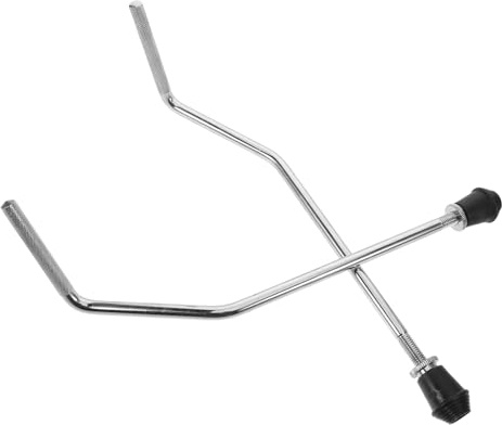 2 Stück Snare Drum Ständer Füße aus Aluminiumlegierung für Ständer | Leicht und Kompakt, Höhen und Winkelverstellbar, Silberfarben, für Instrumentenständer und Snare Drums
