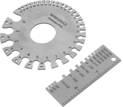 Holibanna 2pcs Sturdy Stainless Steel Welding Inspection Gauge Set for Metal Thickness Measurement and Wire